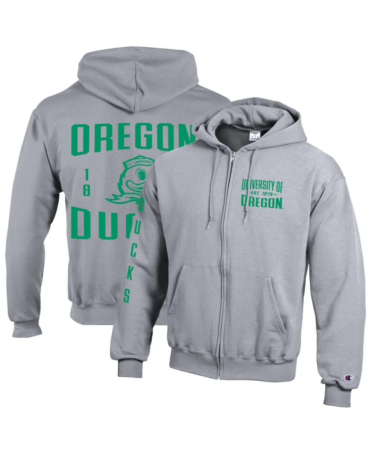 Oregon Ducks Varsity Power Blend Full-Zip Fleece Hoodie