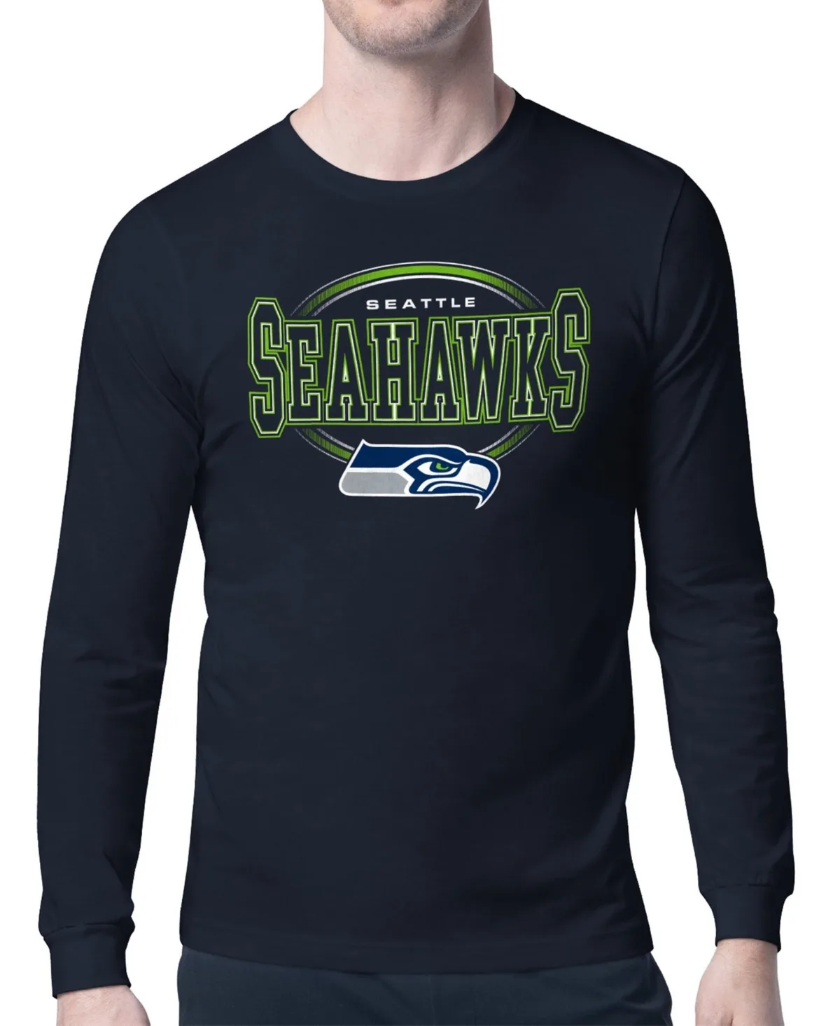 Seattle Seahawks Team Track Graphic Long-Sleeve T-Shirt