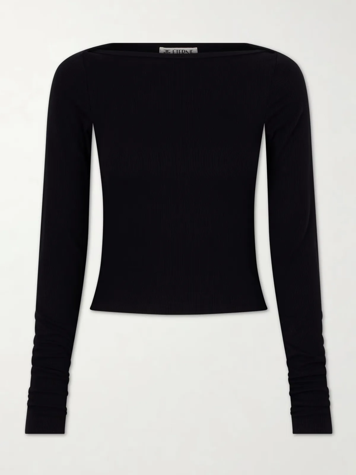- Cropped Ribbed Stretch-jersey Top -