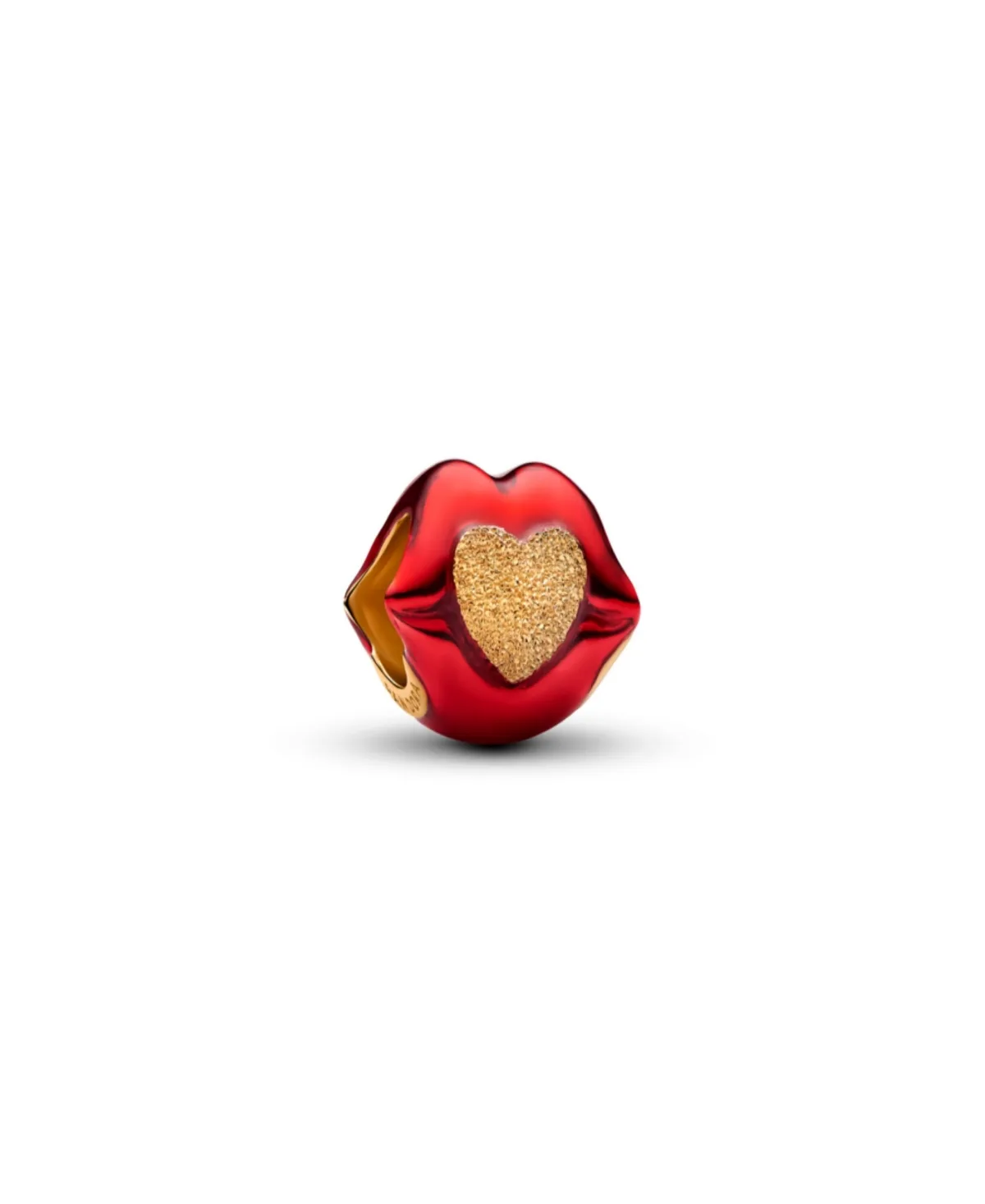 14k Gold-Plated Lips of Love Heart Charm by Pandora