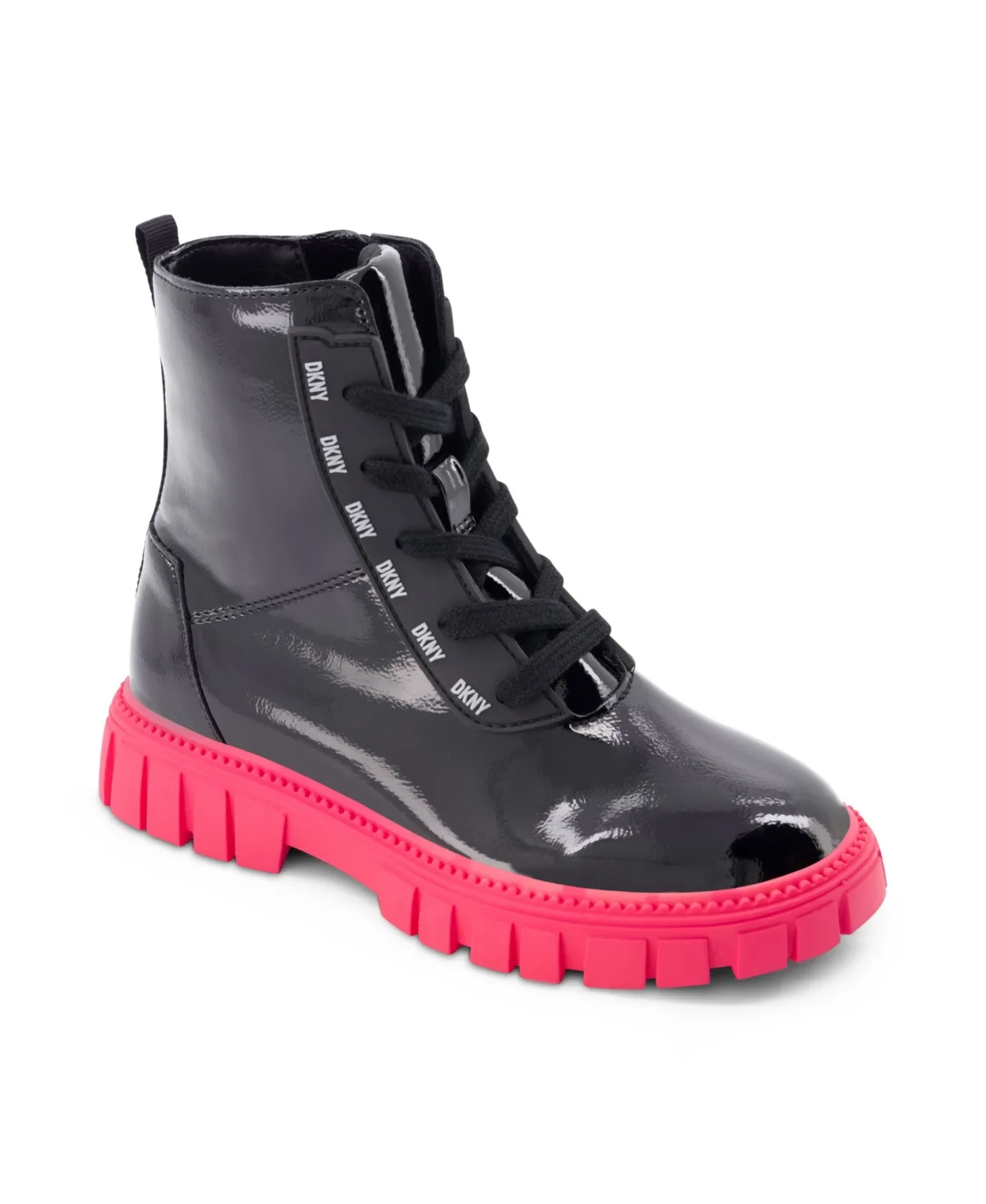 Carrie Combat Zipper Closure Lace-Up Boots by DKNY