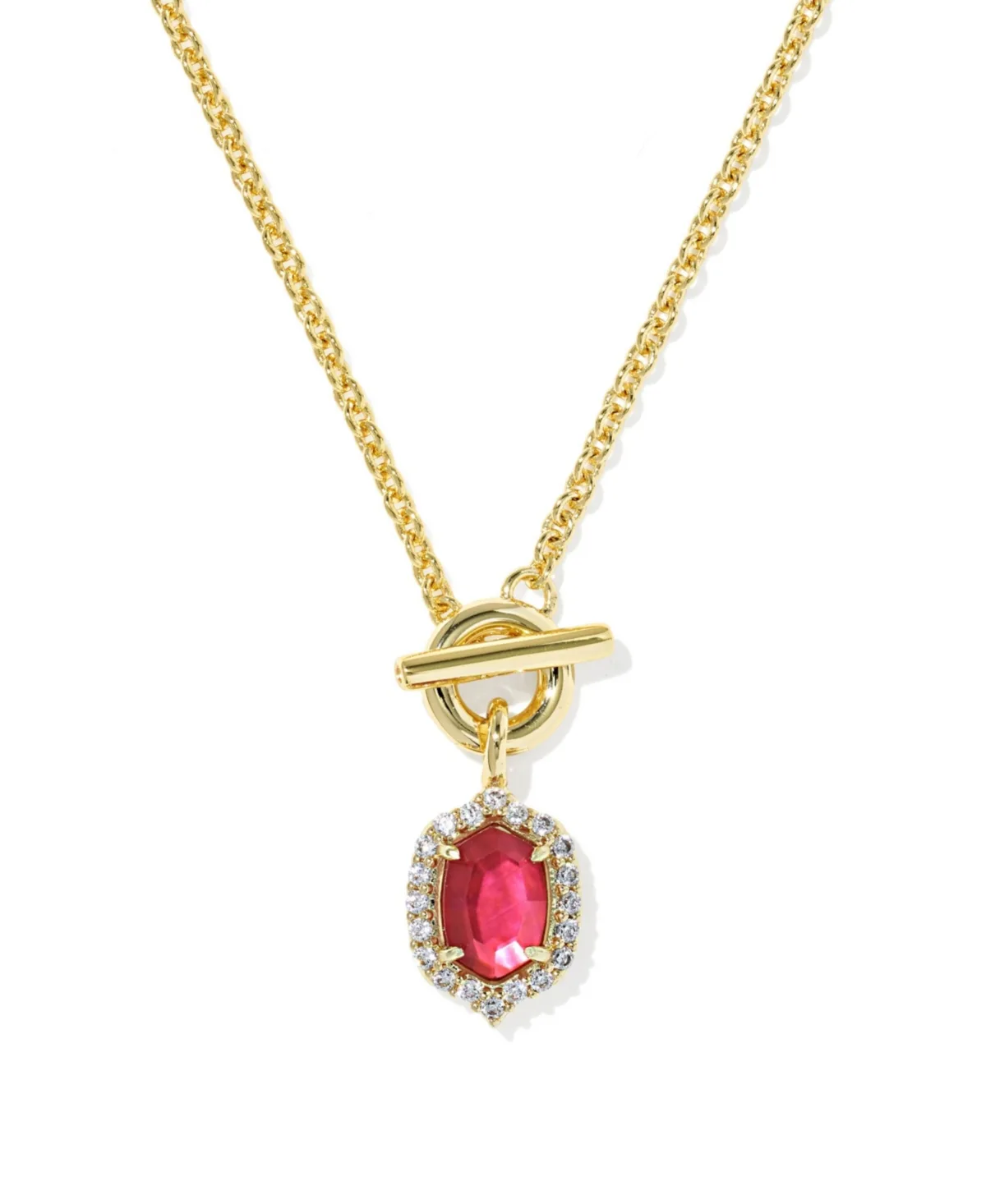 Multi-Stone Gold-Tone Daphne Toggle Necklace