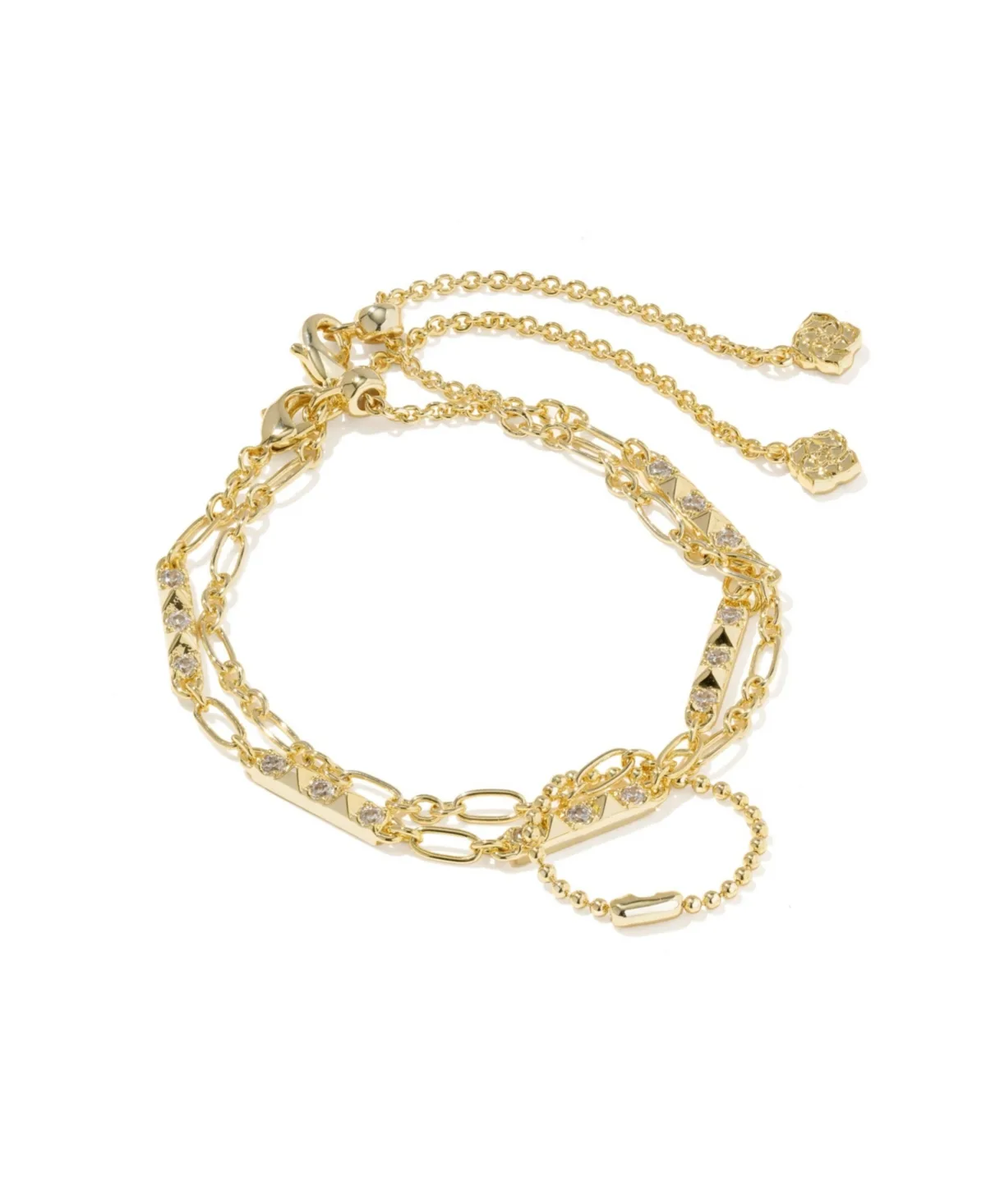 Fate Cubic Zirconia Adjustable Chain Bracelets, 2-Piece Set by Kendra Scott