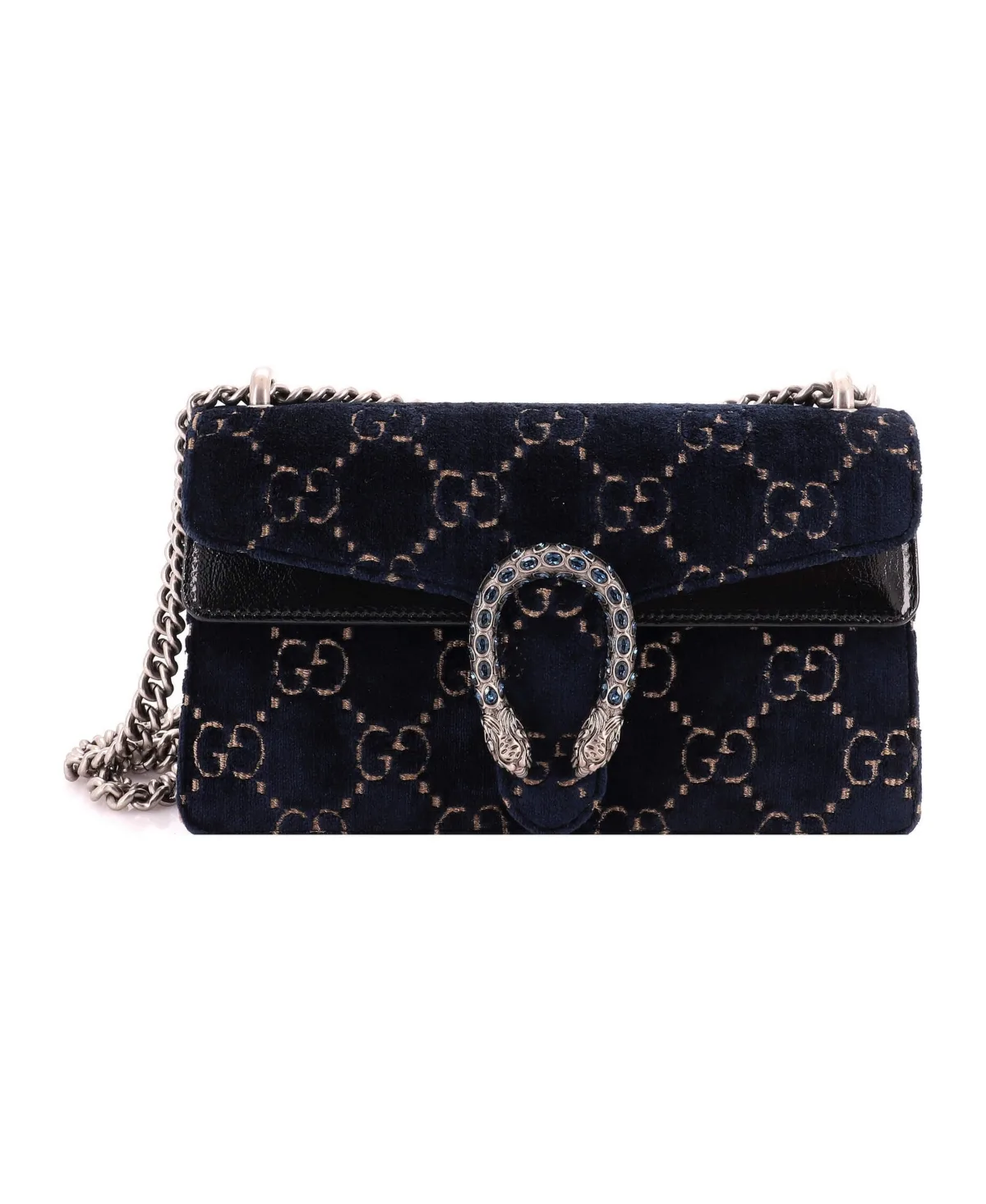 Pre-Owned Gucci Mini Dionysus Bag GG Velvet by Gucci