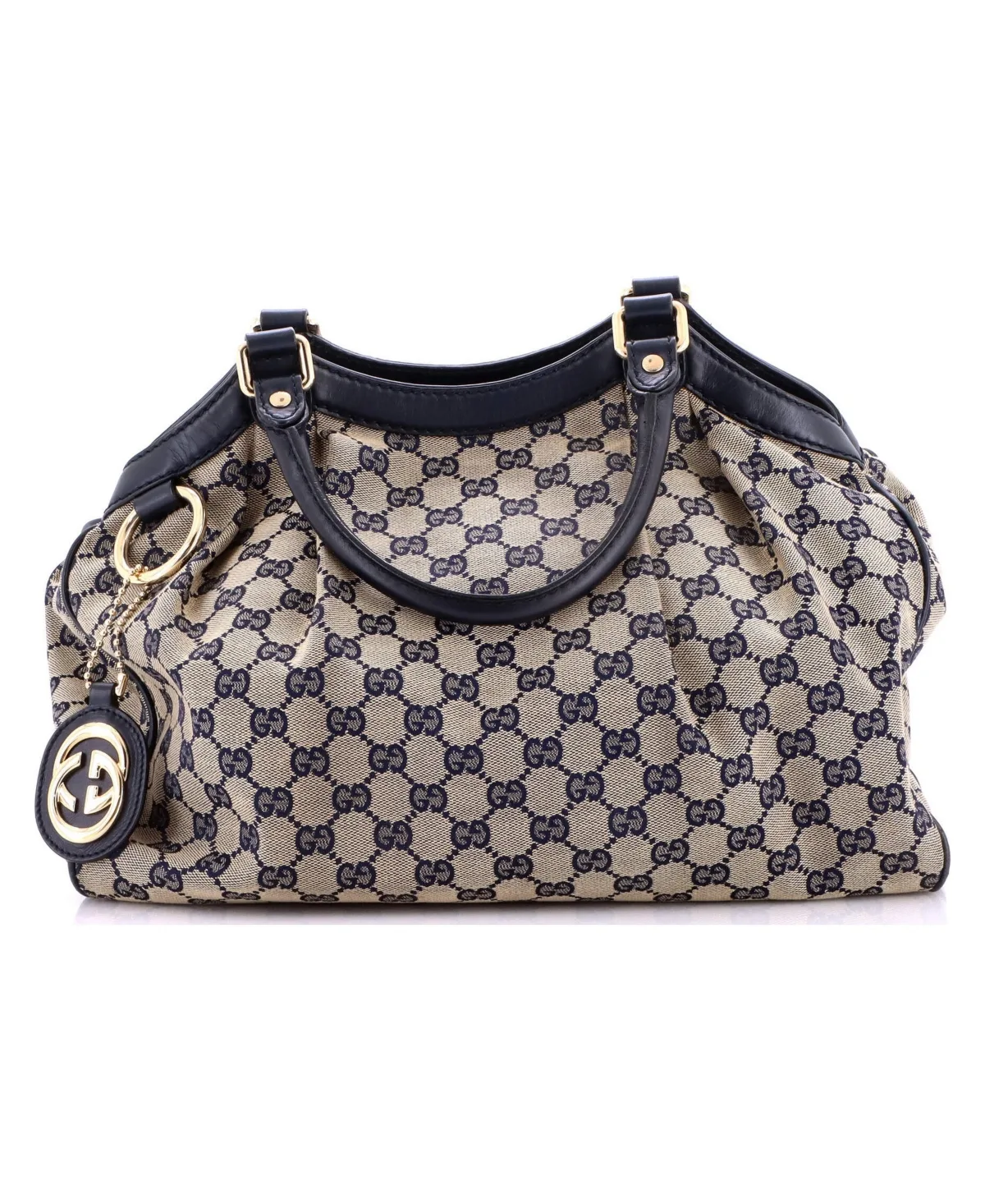 Pre-Owned Gucci Medium Sukey Tote GG Canvas with Leather