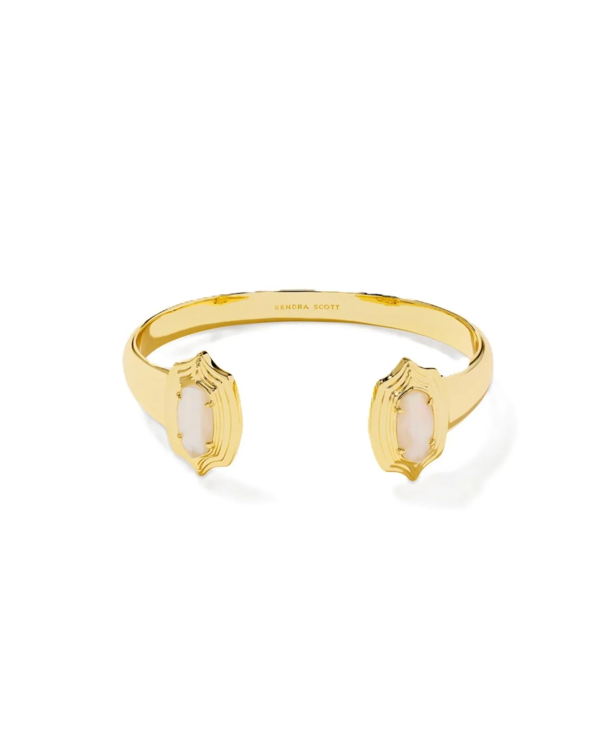Mother of Pearl Elton Stepped Frame Adjustable Cuff Bracelet by Kendra Scott
