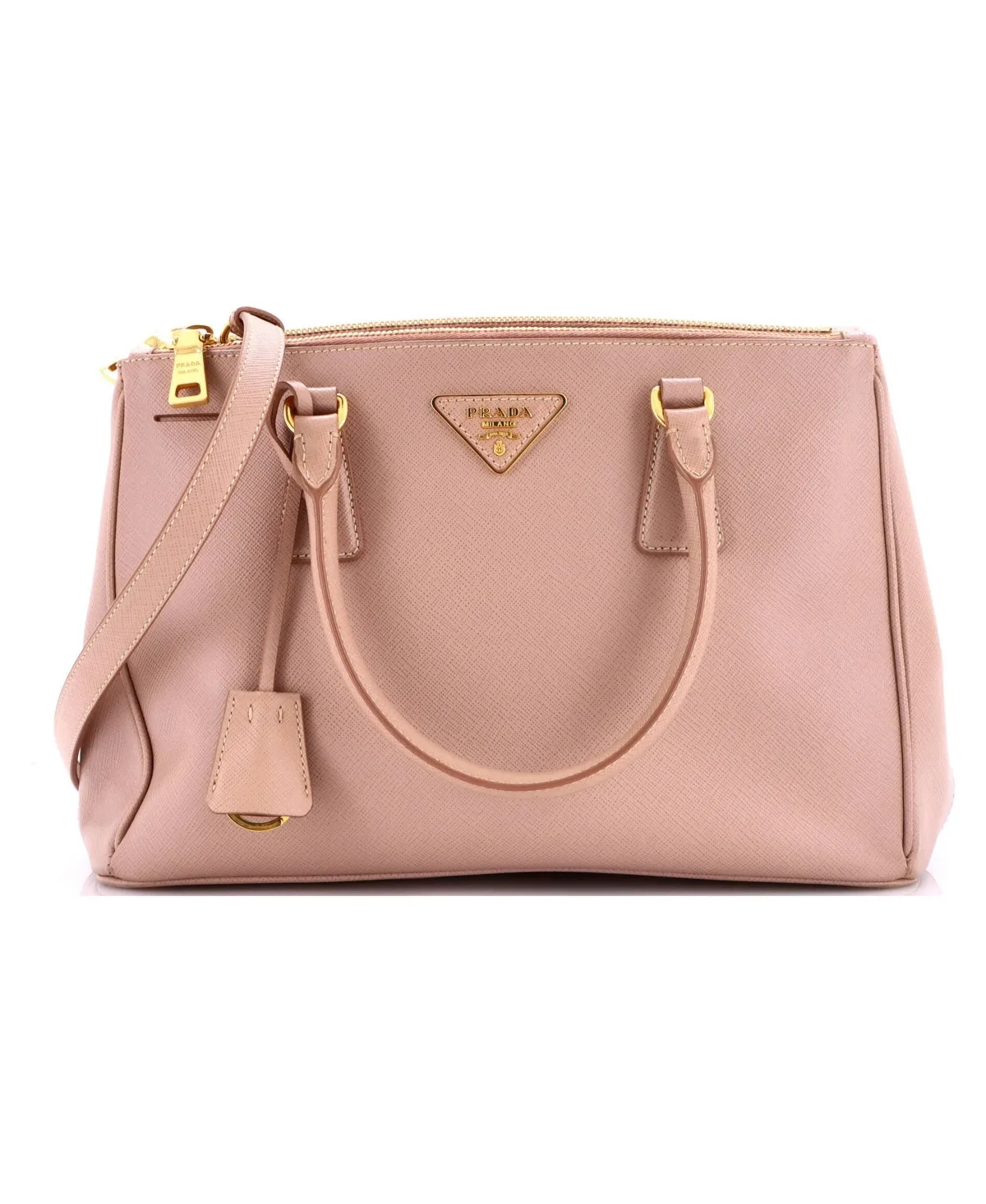 Pre-Owned Small Double Zip Lux Tote Saffiano Leather