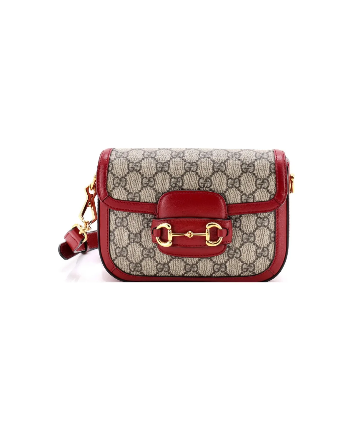 Pre-Owned Gucci Mini Horsebit 1955 Shoulder Bag Gg Coated Canvas with Leather