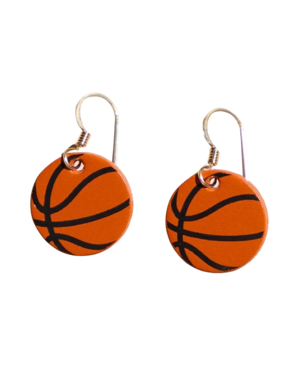 Italian Leather Mini Slam Dunk Drop Earrings by Nickel & Suede