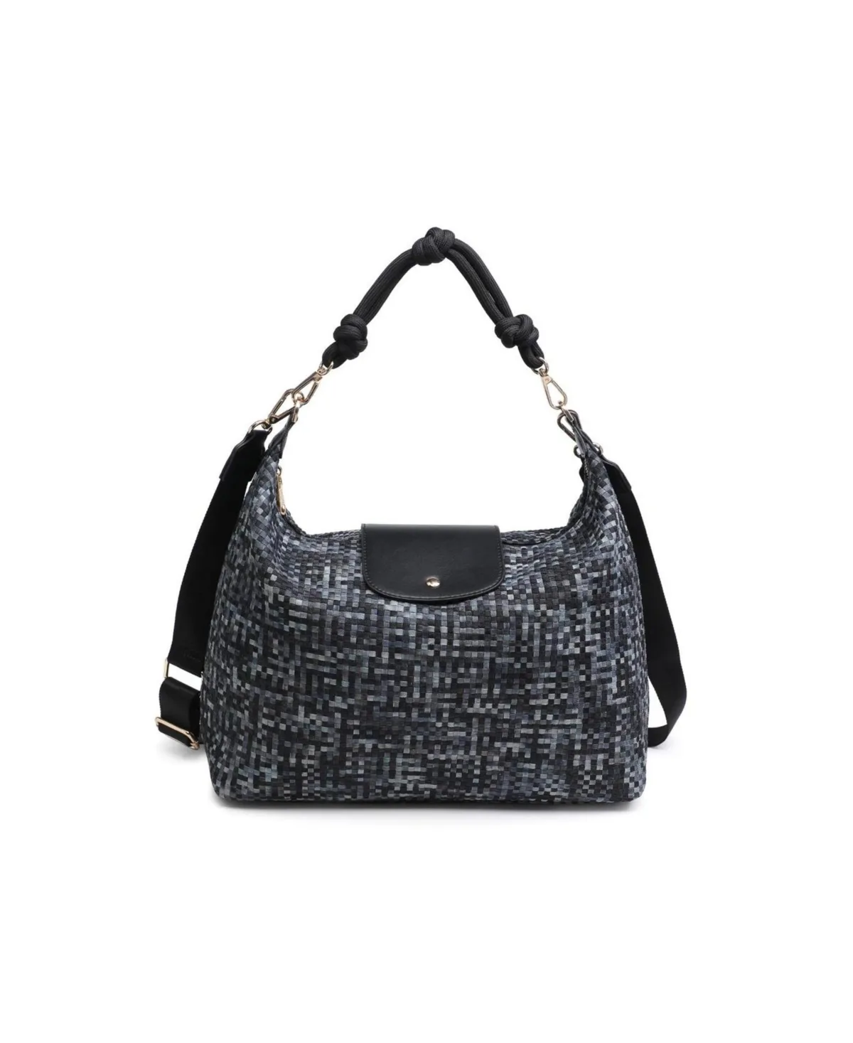 Aurora Crossbody Adjustable-Strap Woven Shoulder Bag