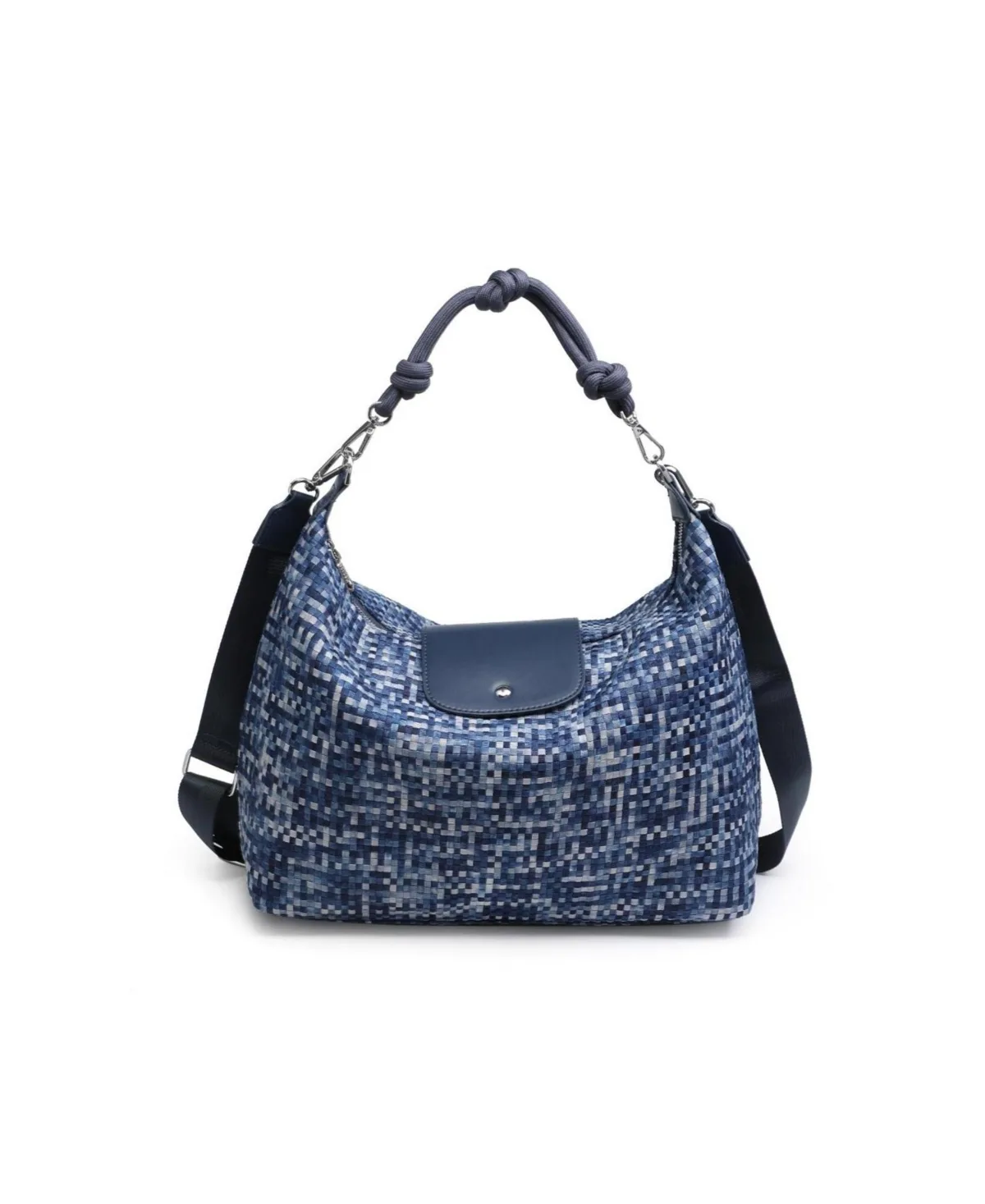 Aurora Crossbody Adjustable-Strap Woven Shoulder Bag