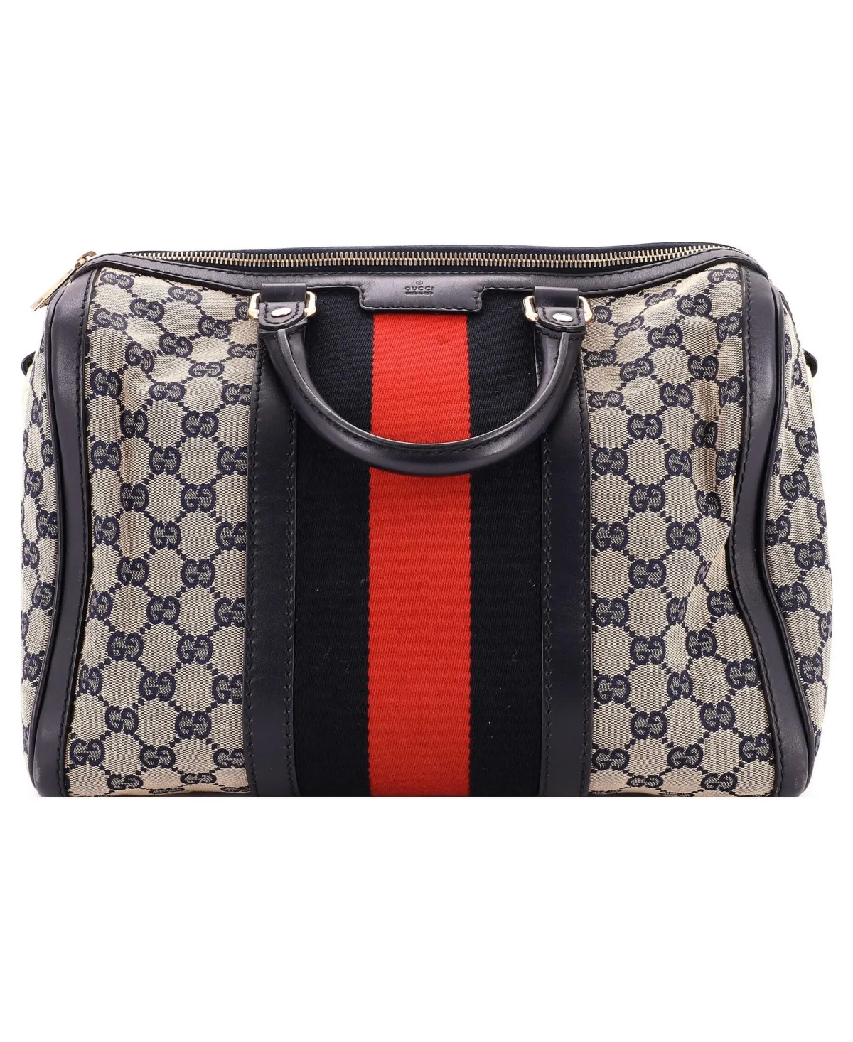 Pre-Owned Medium Vintage Web Boston Bag GG Canvas