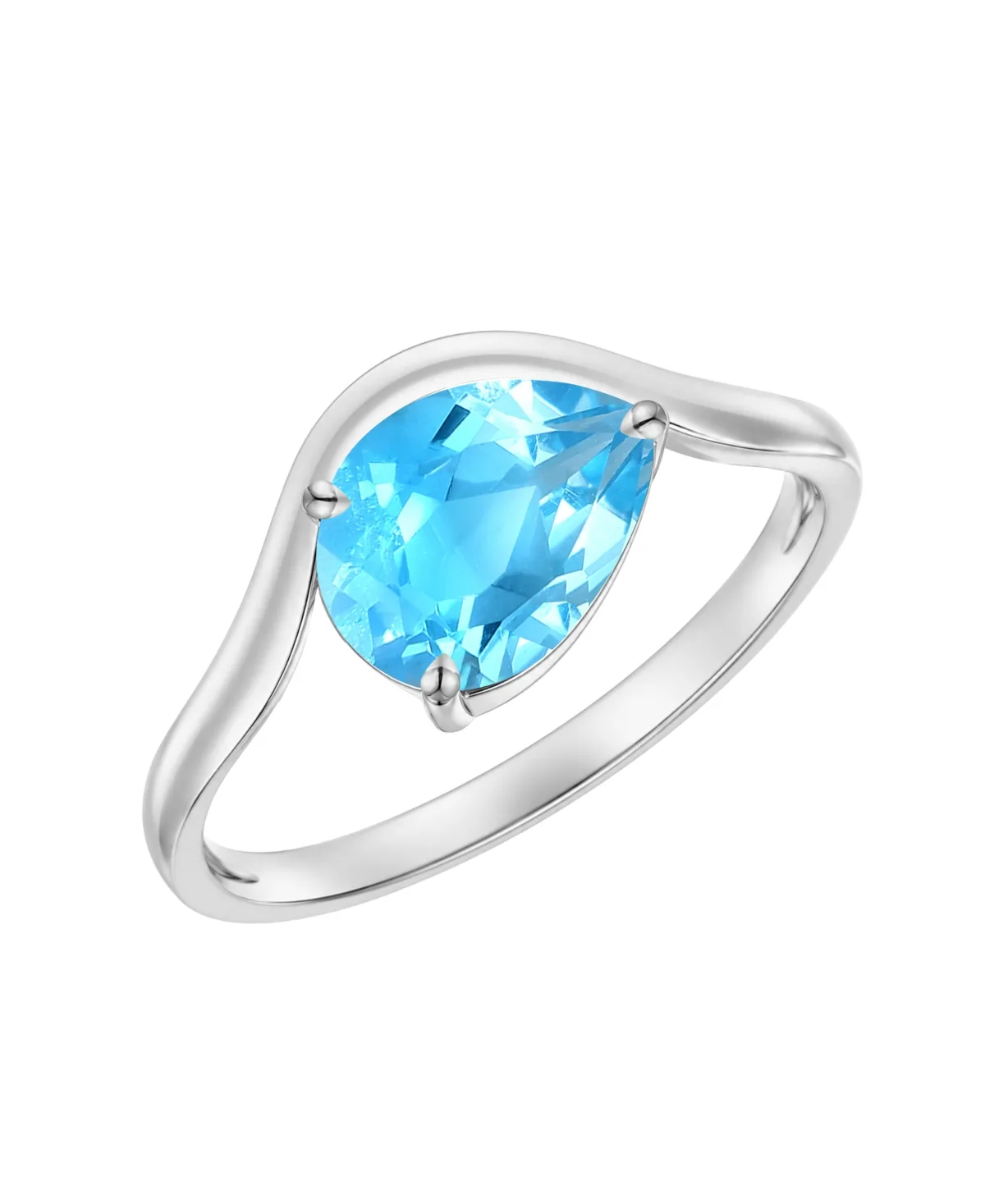 Pear Ring (1-1/2 ct. t.w.) in 14K Gold Over Sterling Silver