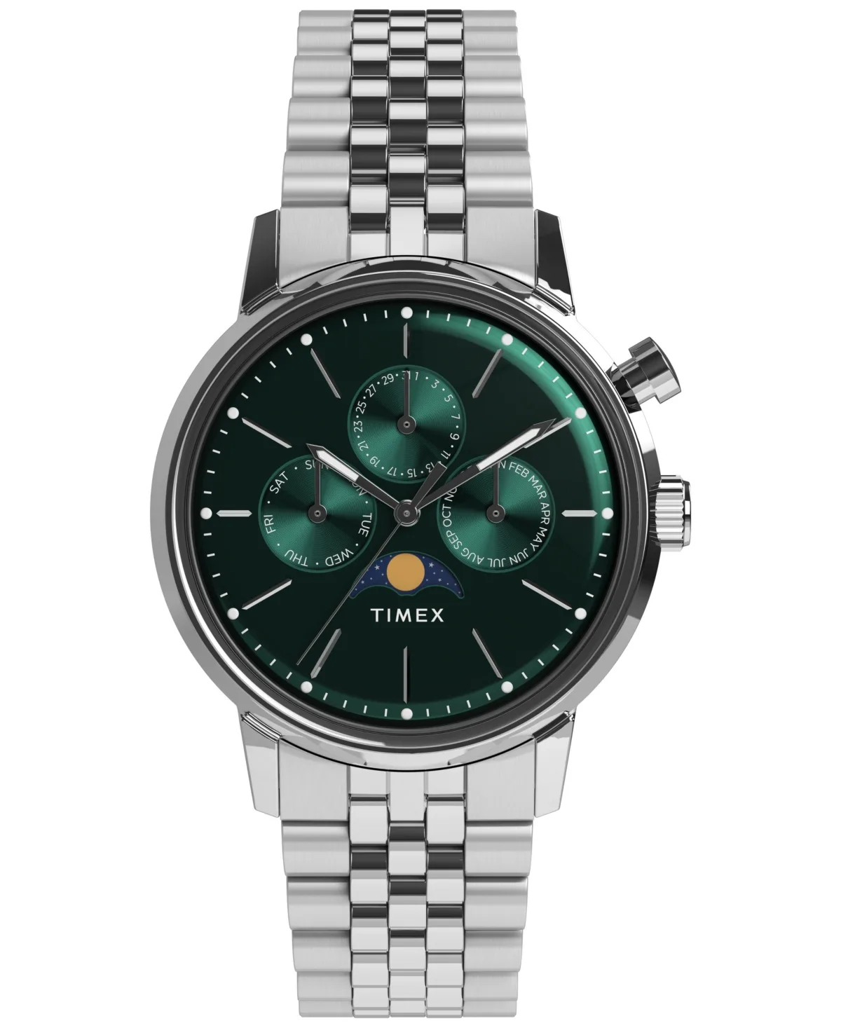 Marlin Silver-Tone Stainless Steel Watch 40mm by Timex