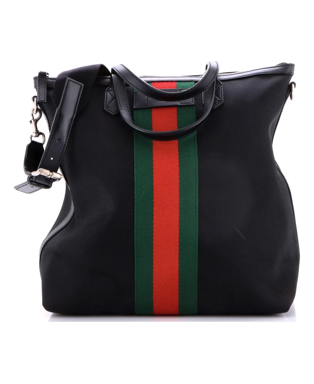 Pre-Owned Gucci Medium Web Zip Tote Techno Canvas by Gucci