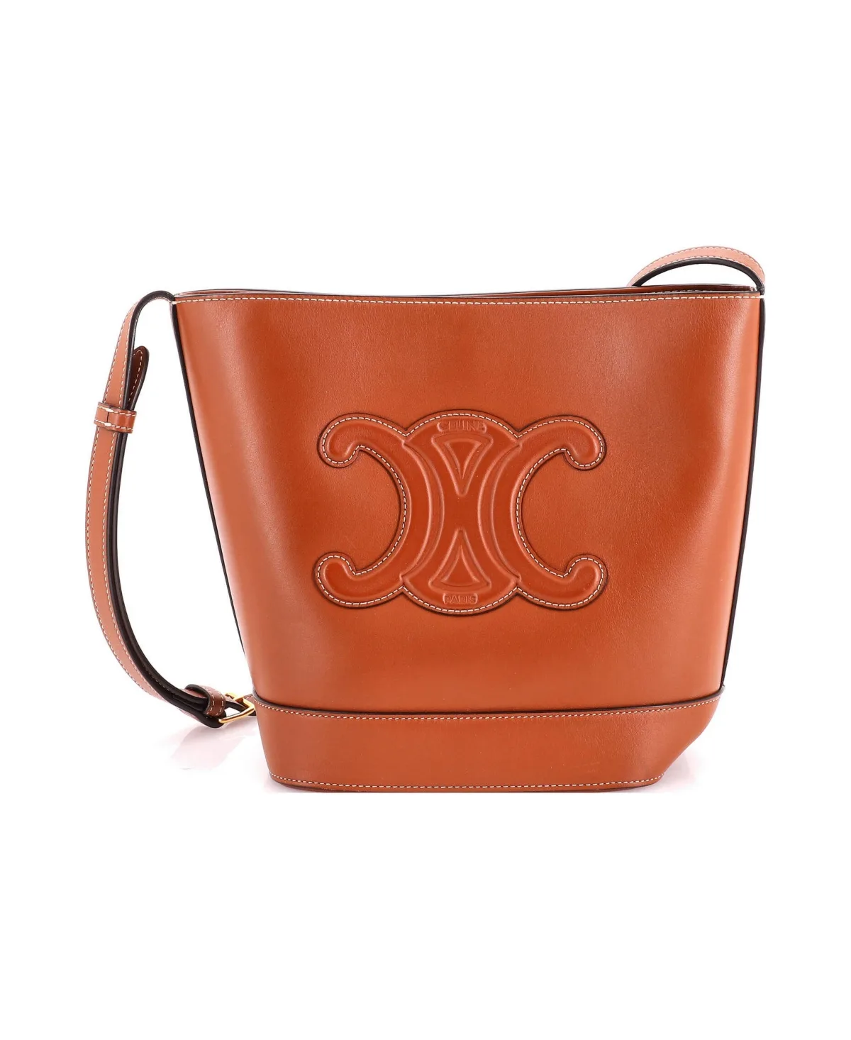 Pre-Owned Celine Small Cuir Triomphe Bucket Bag Leather