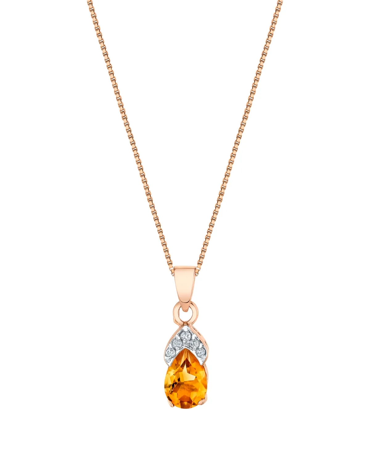 (5/8 ct. t.w.) & Diamond Accent Pendant Necklace in 14k Rose Gold
