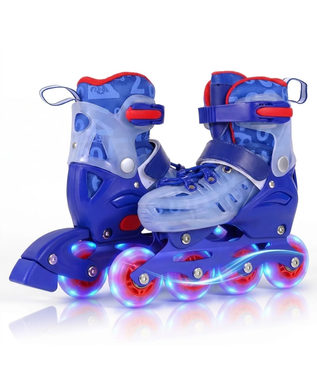 Adjustable Inline Skates with Light-Up Wheels for Beginners by Hongge