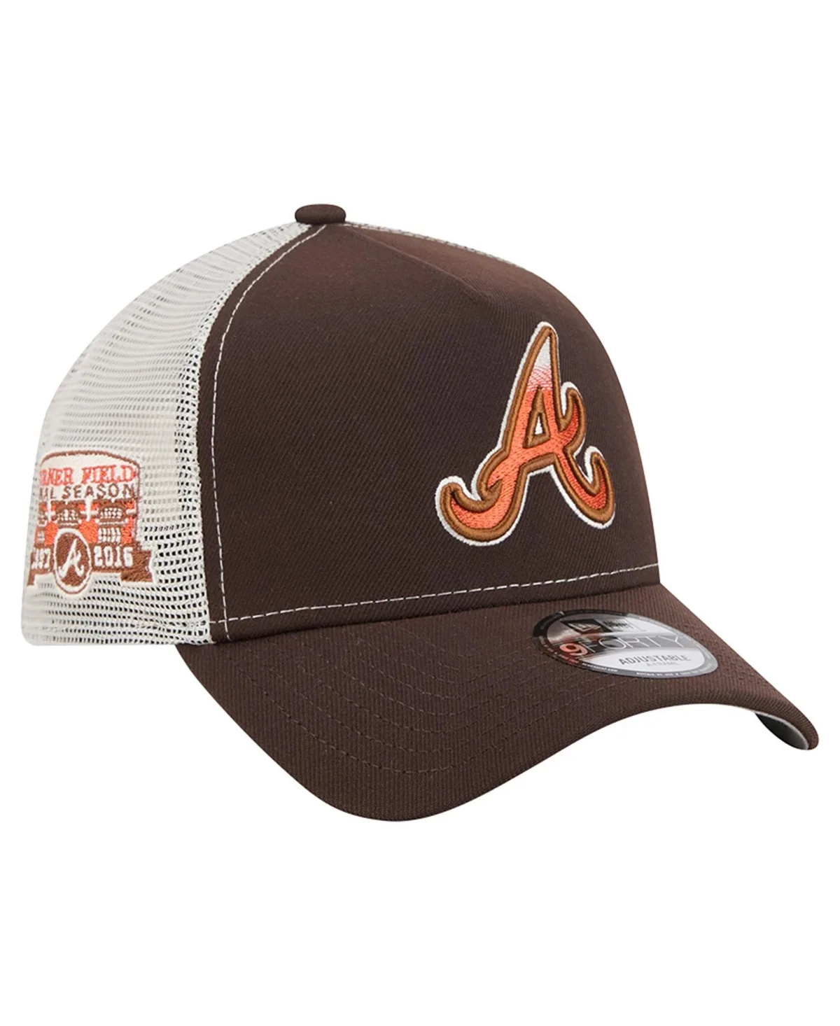 Atlanta Braves Pumpkin Spice 9FORTY A-Frame Adjustable Trucker Hat