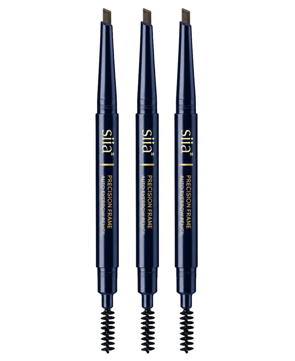 3 Pieces Precision Frame Auto Eyebrow Pencil - 03 Gray Brown by Siia Cosmetics