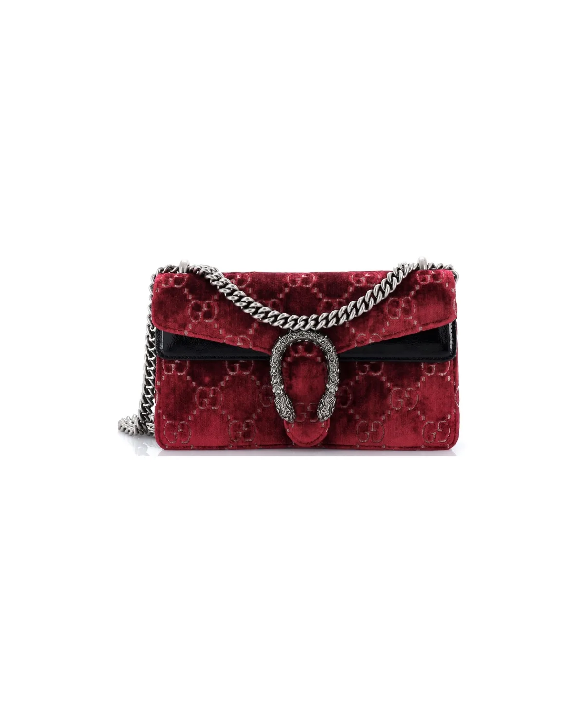 Pre-Owned Gucci Mini Dionysus Bag Gg Velvet by Gucci
