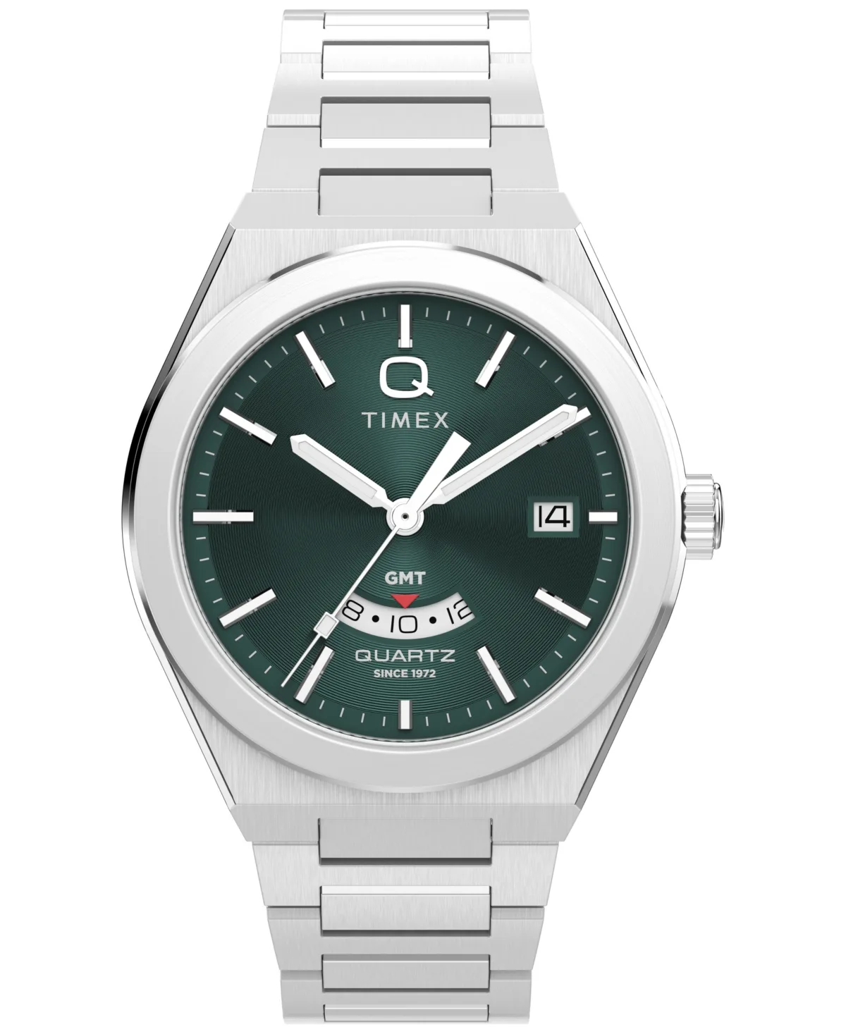 Quartz Analog Continental Silver-Tone Stainless Steel Watch 39mm by Timex