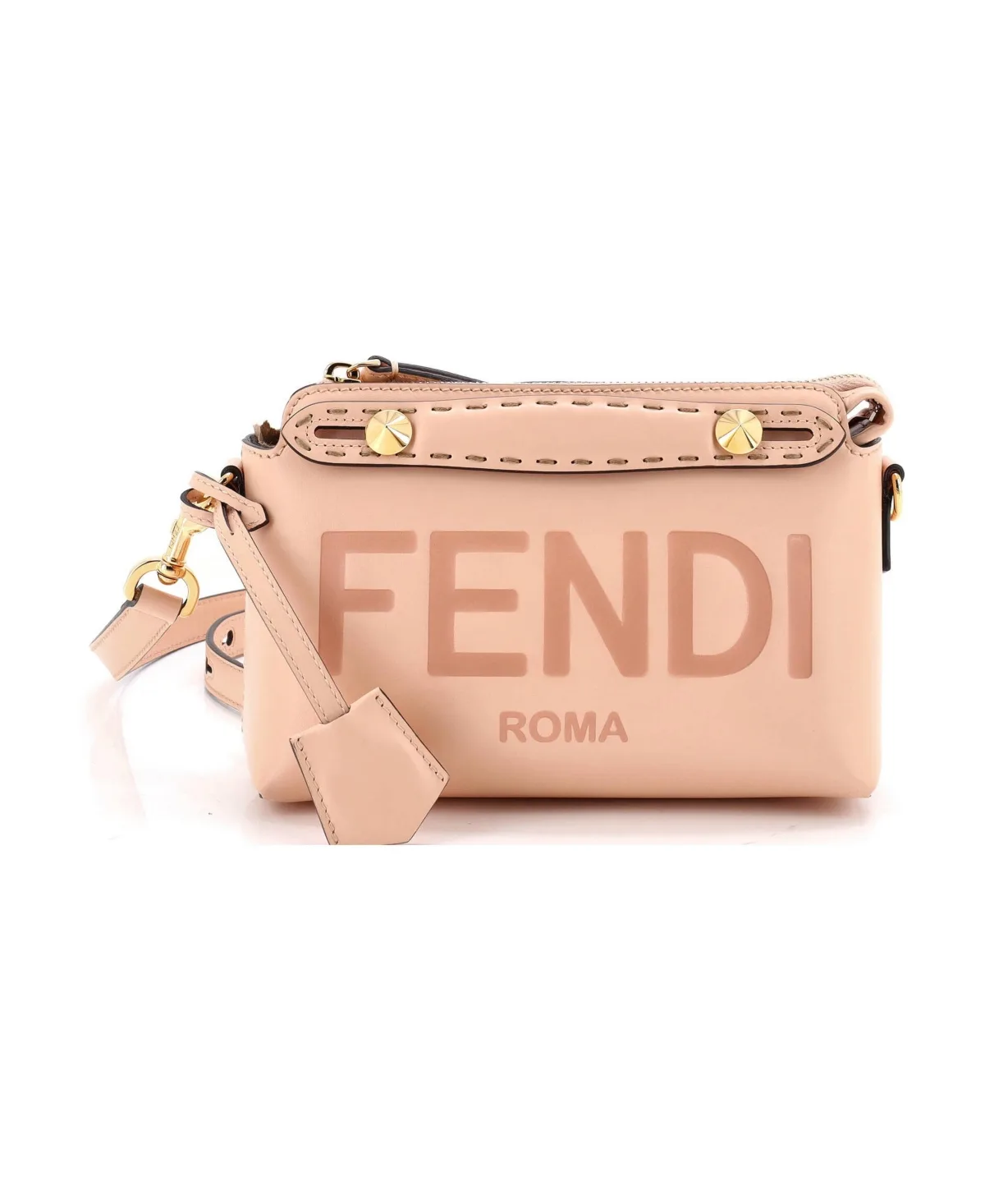 Pre-Owned Mini Logo by the Way Satchel Embossed Leather by FENDI