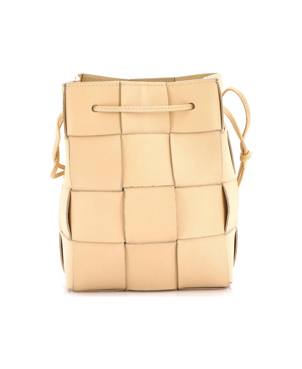 Pre-Owned Small Cassette Bucket Bag Maxi Intrecciato Leather by Bottega Veneta
