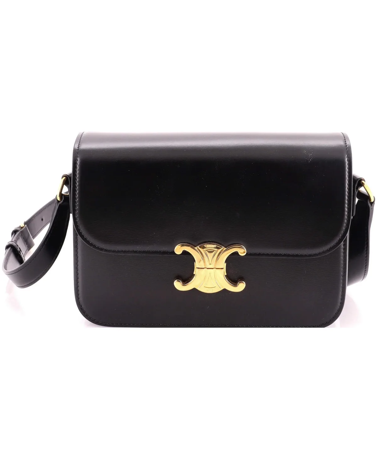 Pre-Owned Celine Medium Triomphe Shoulder Bag Smooth Calfskin by Celine