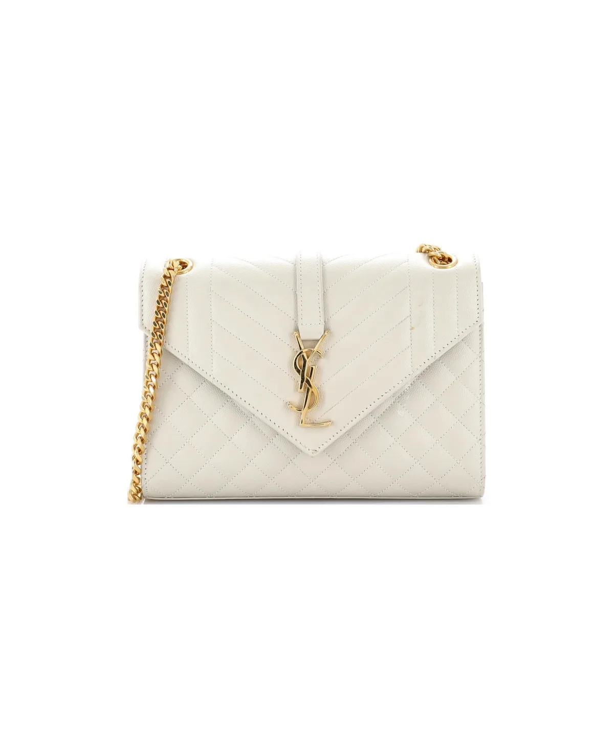 Pre-Owned Medium Classic Monogram Envelope Satchel Mixed Matelasse Leather by Saint Laurent