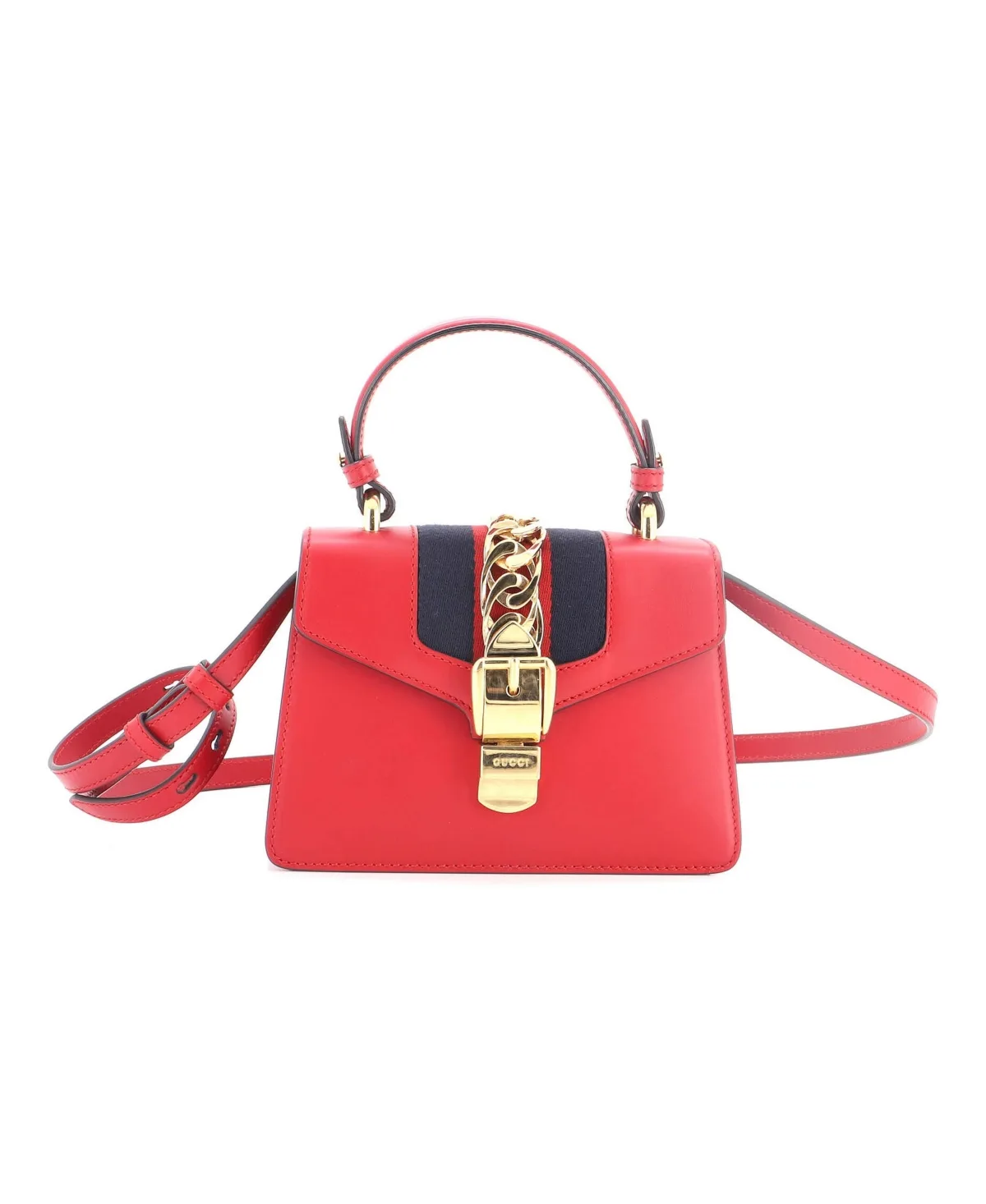 Mini Sylvie Top Handle Bag Leather by Gucci
