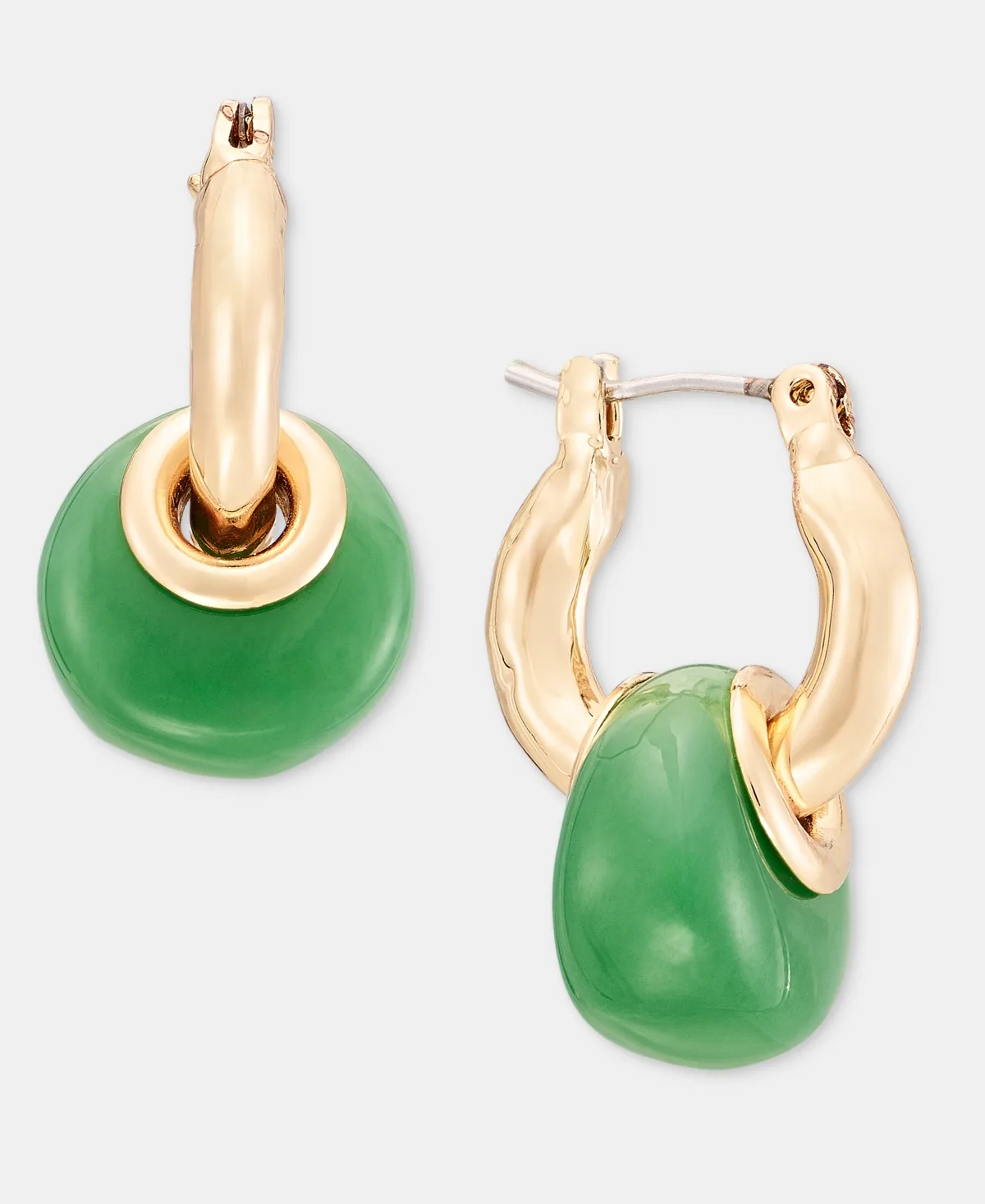 Resin Gold-Tone Drop Earrings