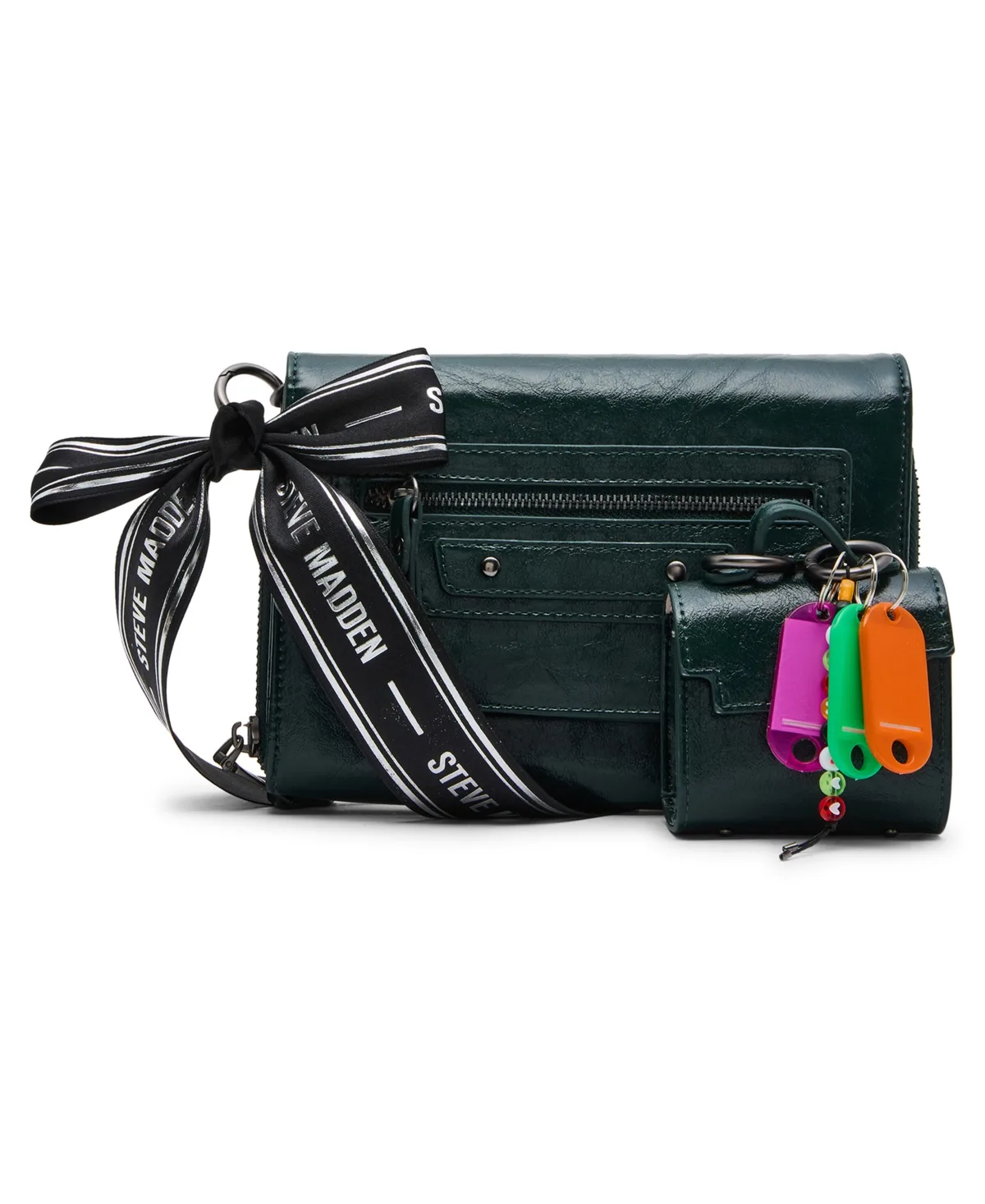 Carli Faux Leather Crossbody Wallet with Zipper Pocket by Steve Madden