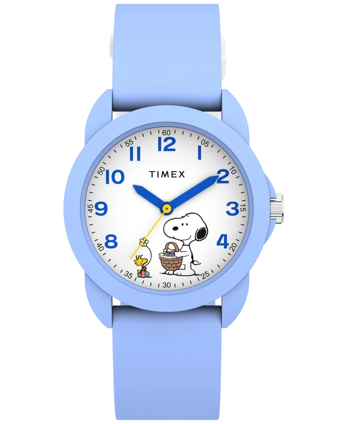 Peanuts Quartz Analog Blue Silicone Strap Watch 30mm by Timex