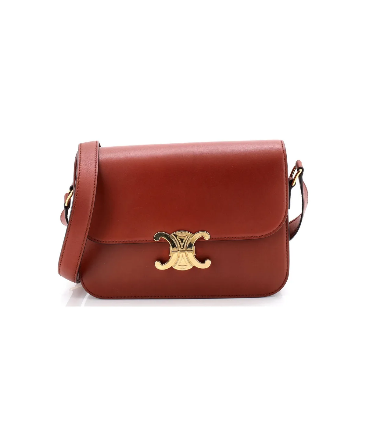 Pre-Owned Celine Medium Triomphe Shoulder Bag Smooth Calfskin by Celine