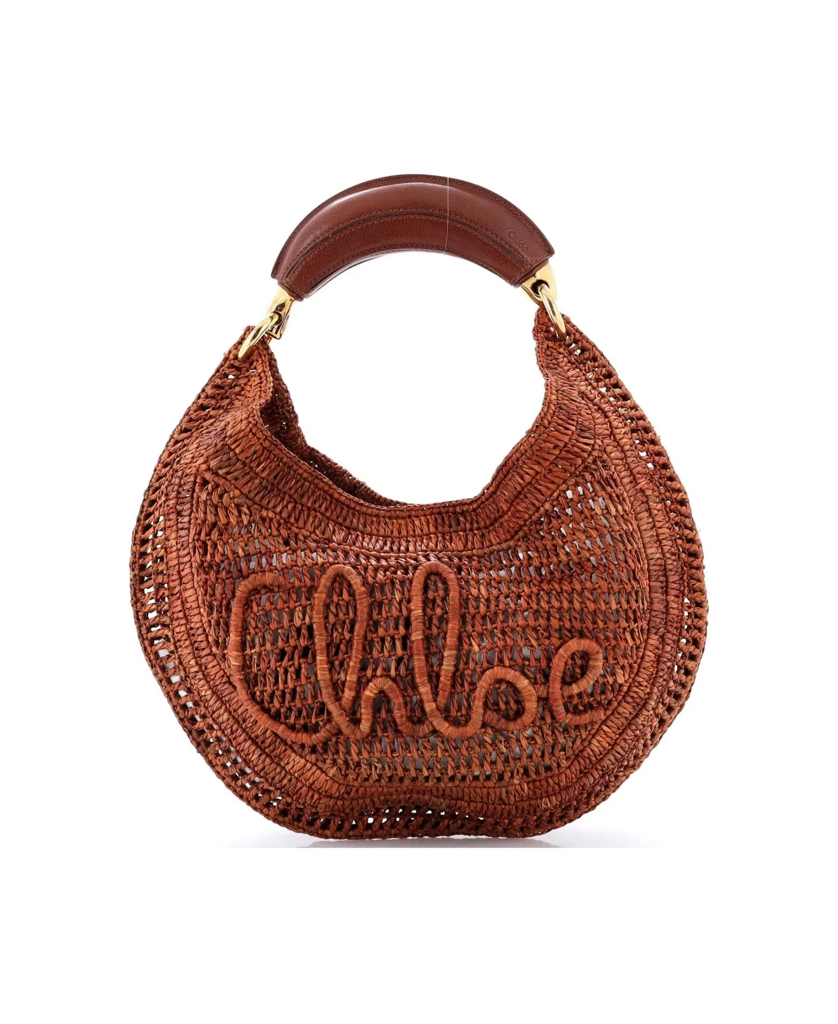 Pre-Owned Chloe Summer Banana Hobo Woven Raffia by Chloé