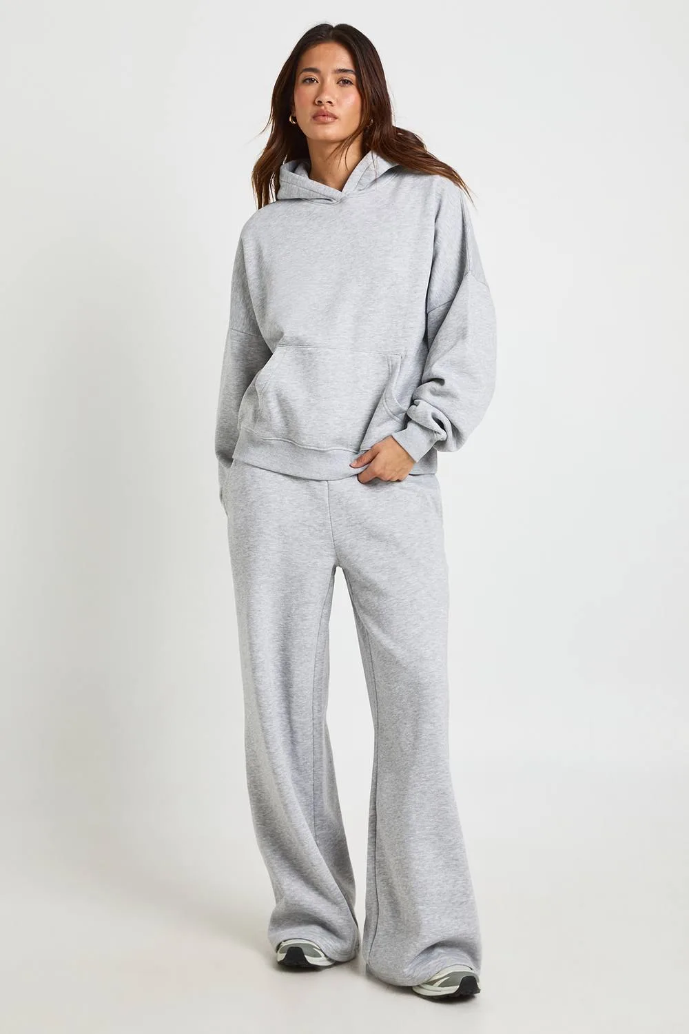Boxy Hoodie & Straight Leg Jogger Tracksuit by boohoo