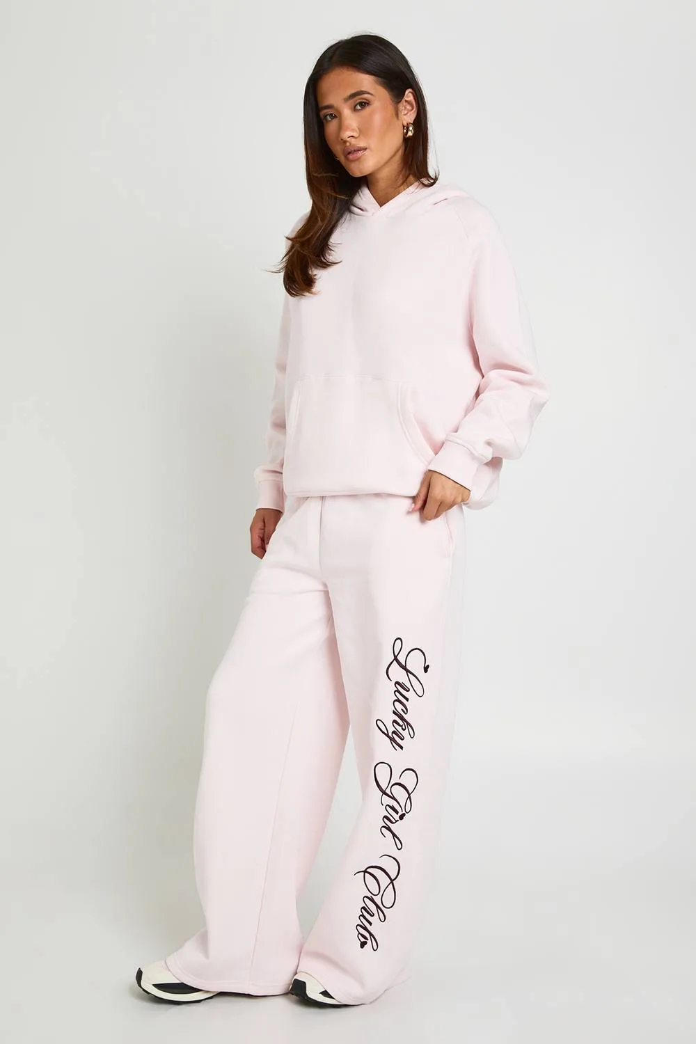 Lucky Girl Club Embroidered Hooded Straight Leg Tracksuit by boohoo