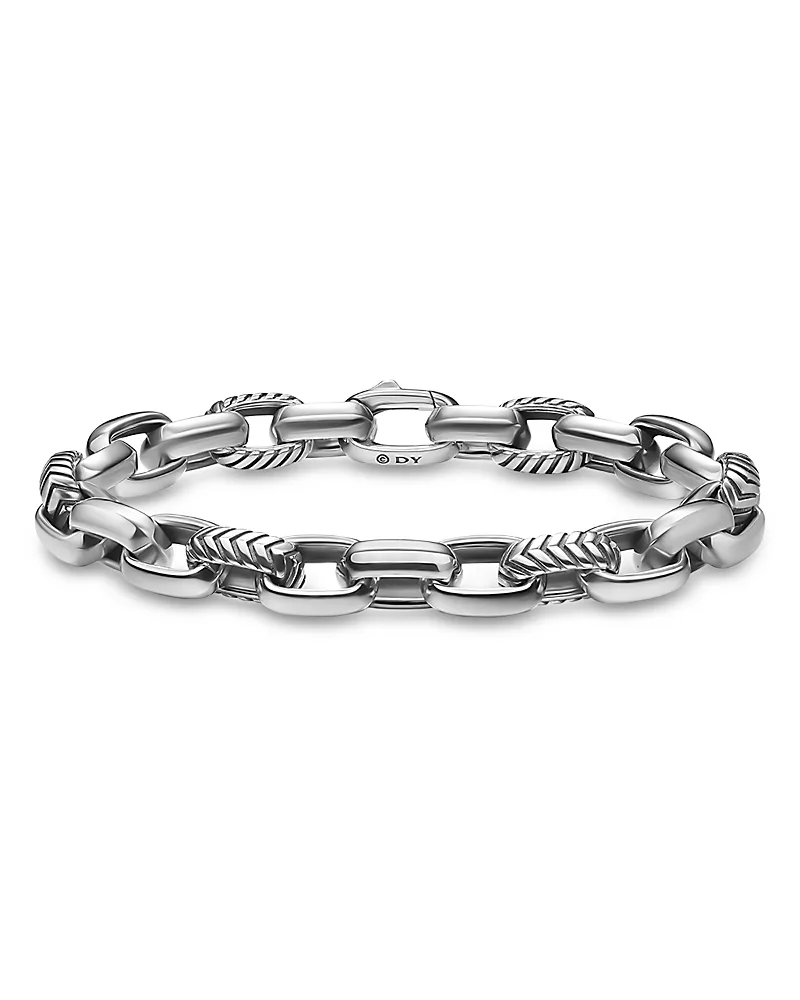 Chevron Oval Link Bracelet in Sterling Silver, 10mm by David Yurman