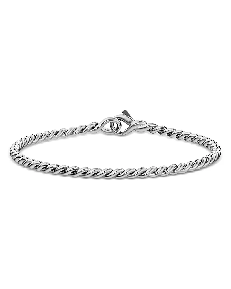 Sculpted Cable Chain Bracelet in Sterling Silver 2.7mm