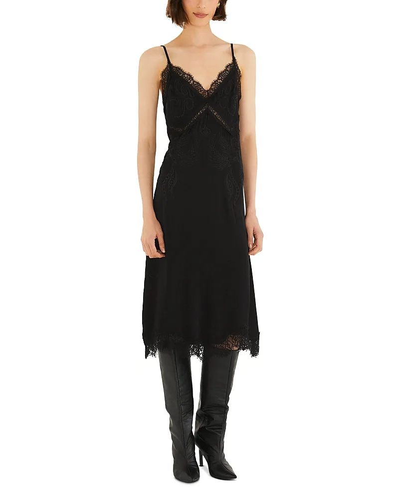 Lace Trim Midi Slip Dress by FARM Rio