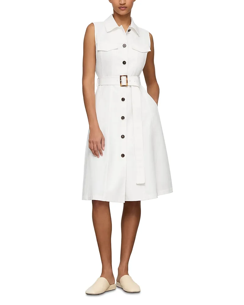 Sleeveless Knee Length Shirt Dress by Lafayette 148 New York