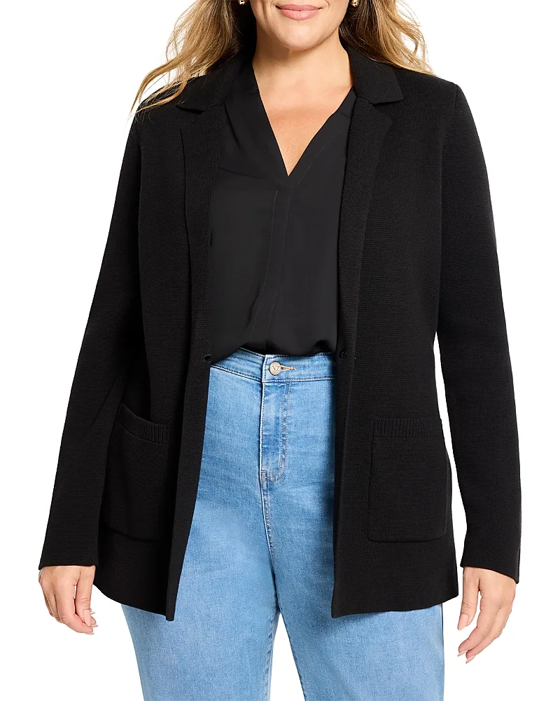 Cotton Blend Knit Blazer by Nic+Zoe