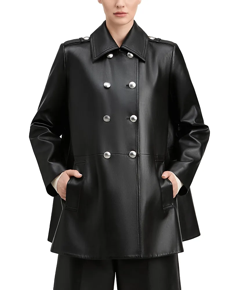 Juniper Leather Swing Coat by Derek Lam