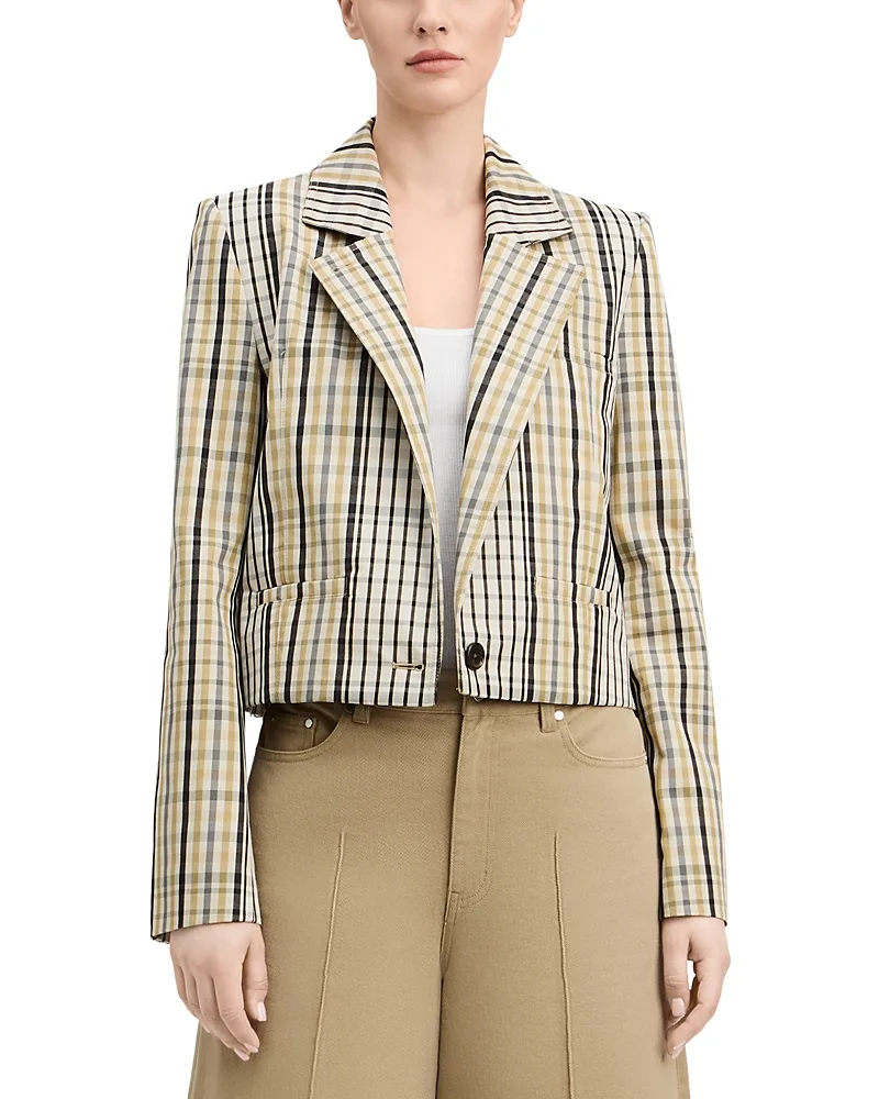 Mona Cropped Single Button Blazer by Derek Lam