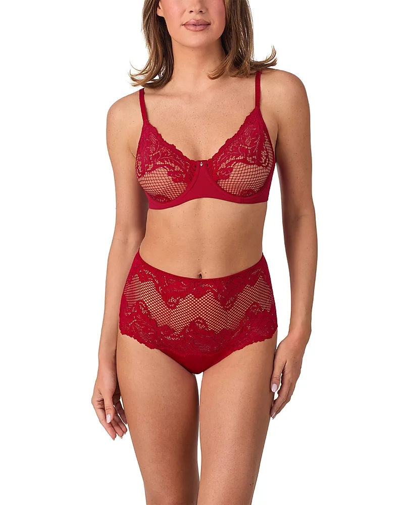 Lace Allure Unlined Underwire Demi Bra by Le Mystère