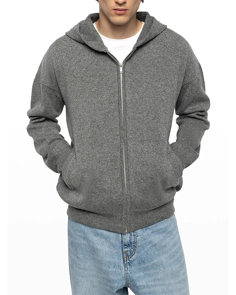 Camille Cashmere Zip Front Hoodie by Zadig & Voltaire