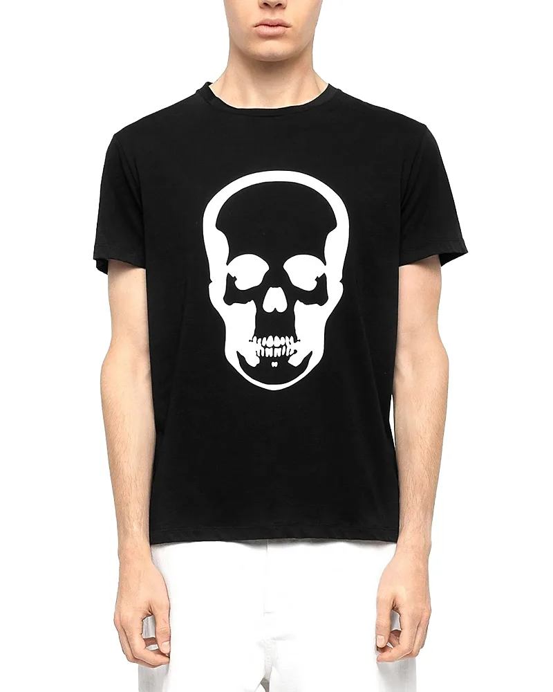 Thierry Cotton Skull Print Tee by Zadig & Voltaire