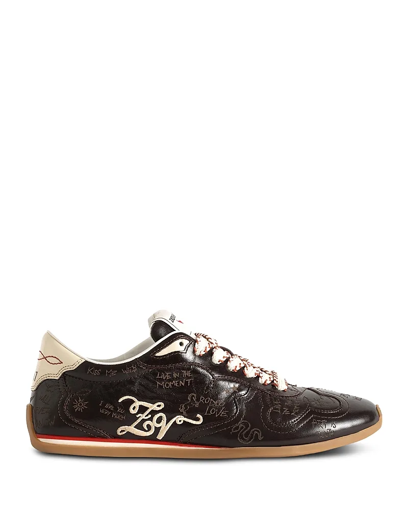 Laser Tagged Leather Dance Sneakers by Zadig & Voltaire