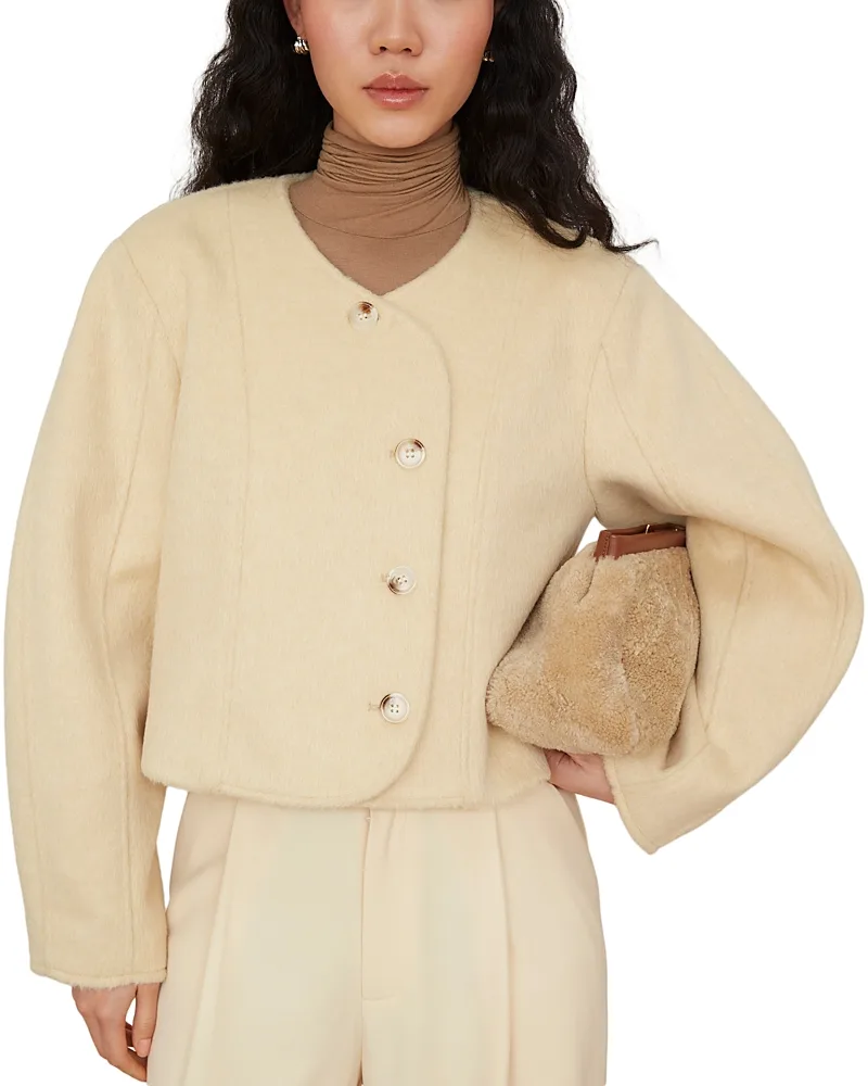 Button Down Short Coat by Jovonna London